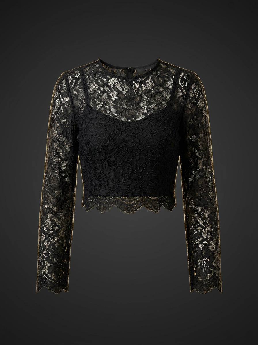 Blusa Cropped Renda