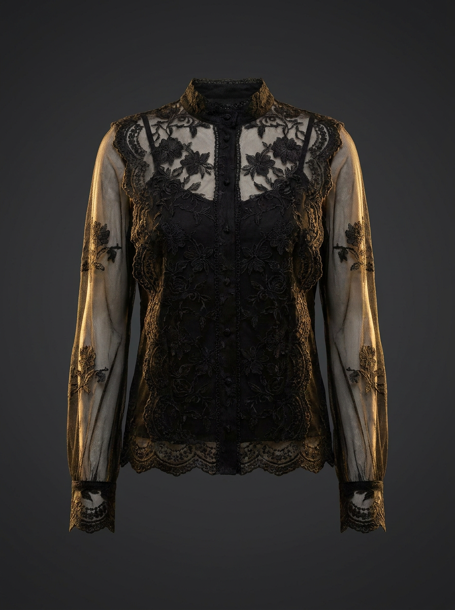 Blusa de Renda Elegante