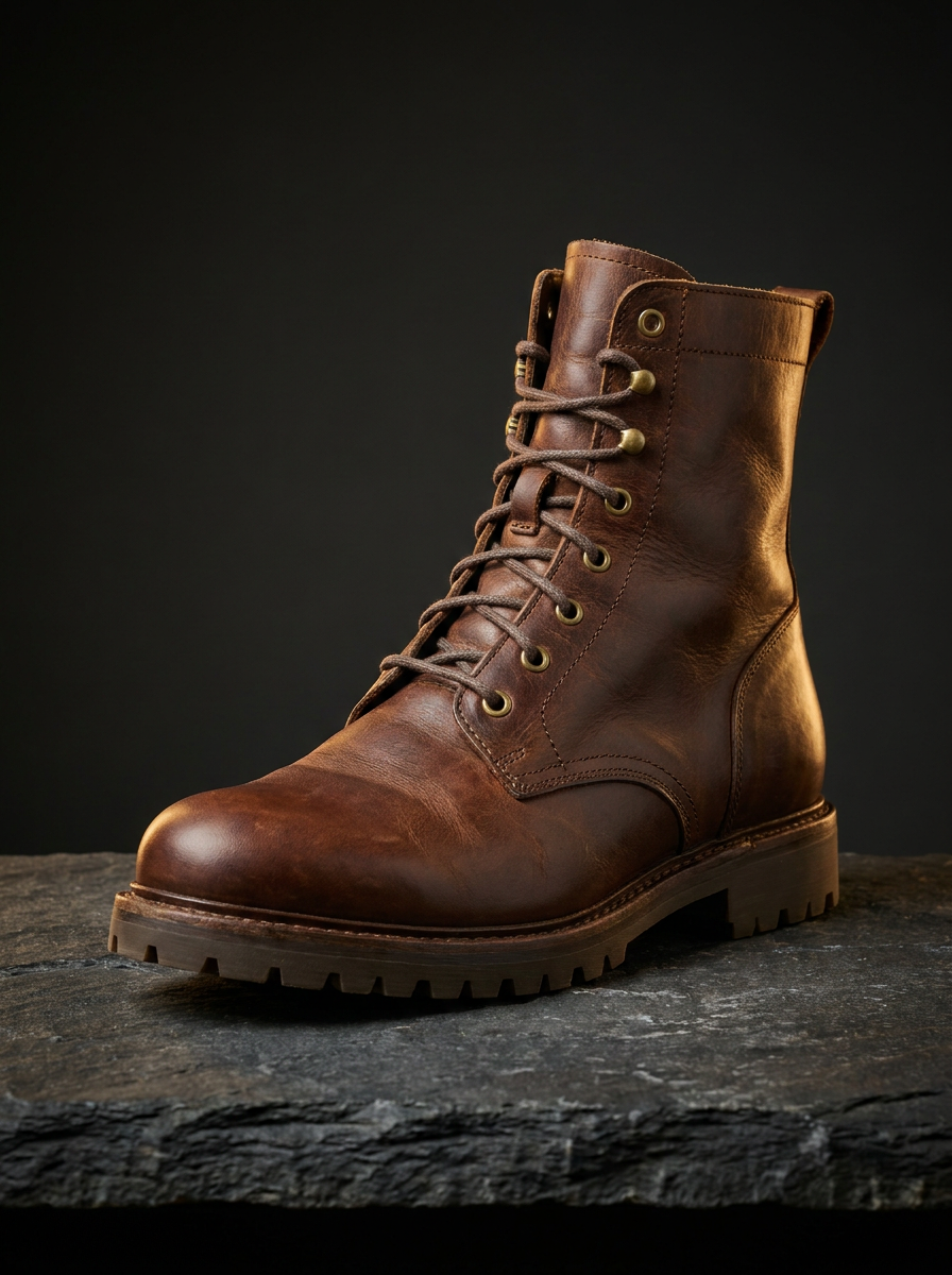 Bota Coturno de Couro