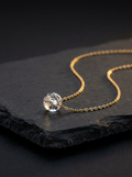 Colar Solitário Dourado