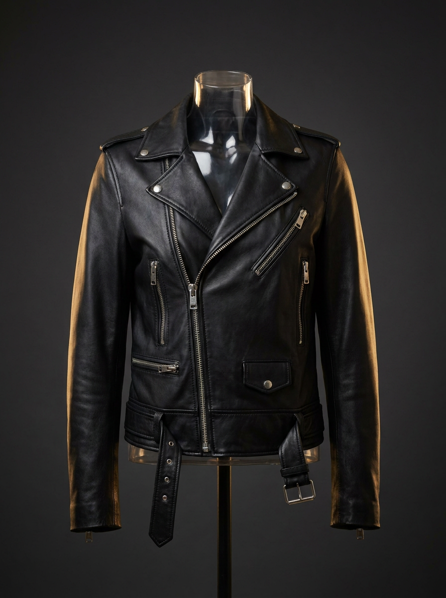 Jaqueta de Couro Biker