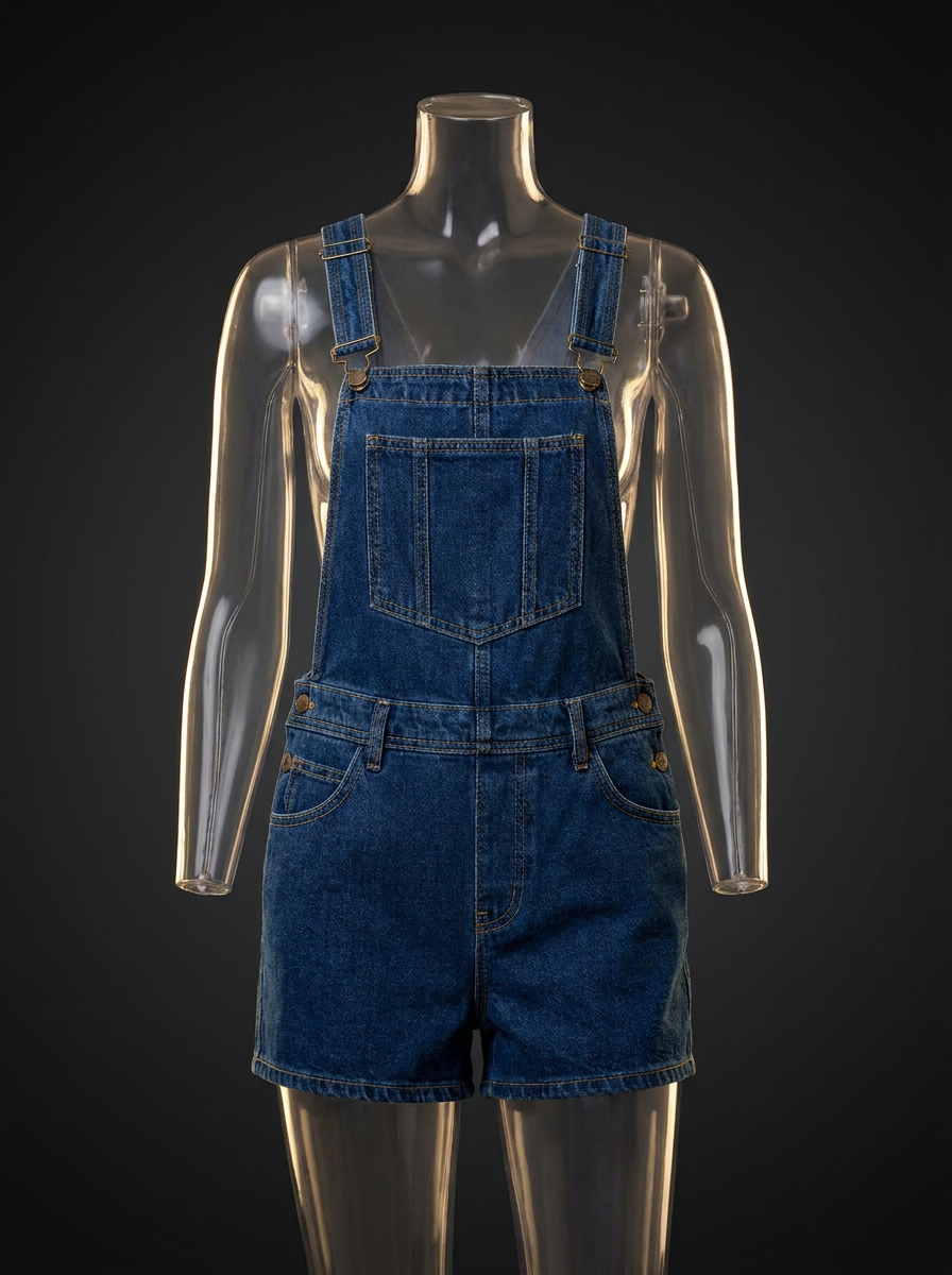Macacão Curto Jeans