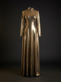 Vestido Longo Festa Dourado