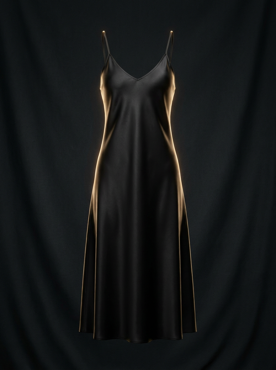Vestido Slip Satinado